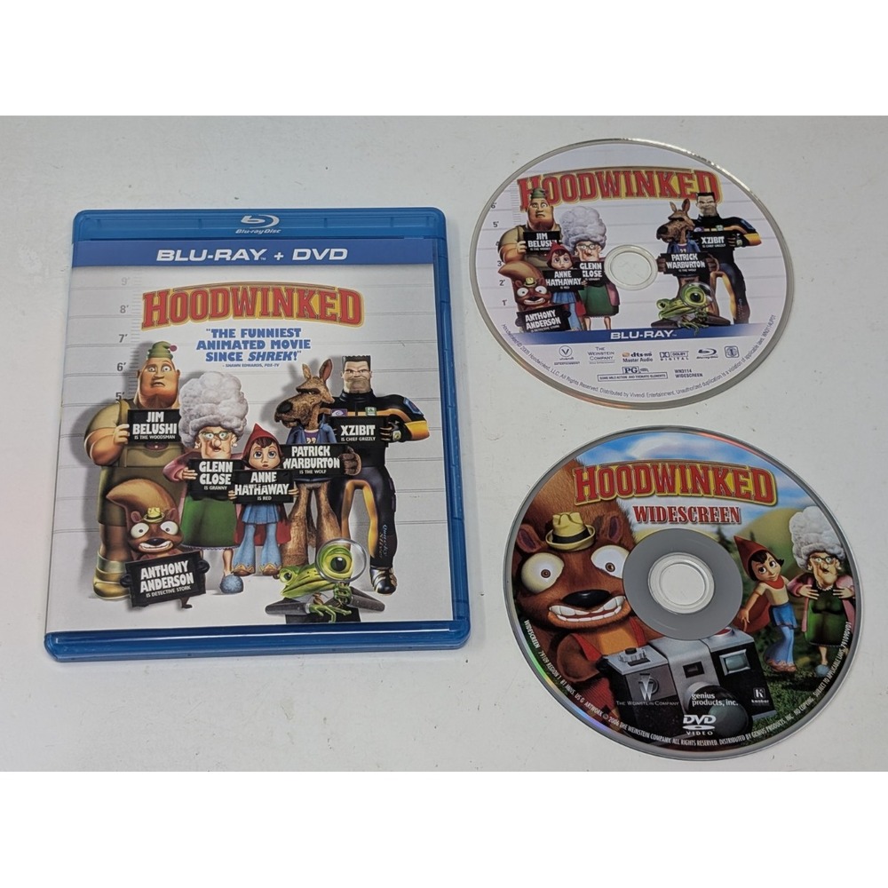 Hoodwinked (Blu-ray DVD 2005) Widescreen Anne Hathaway Glenn Close RARE OOP